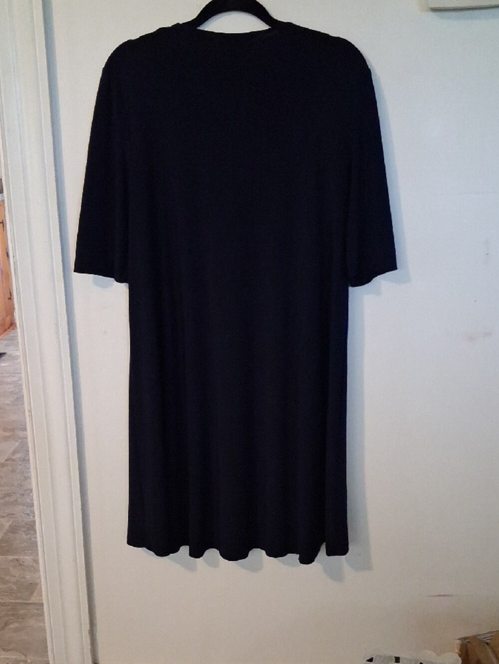 Joseph Ribkoff Black Asymmetrical Tunic with Gold Accent Buttons - Picture 9 of 11